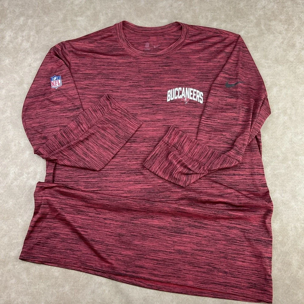 Nike Tampa Bay Buccaneers T-Shirt Men Sz XL Onfield Long Sleeve Tee Graphic Logo